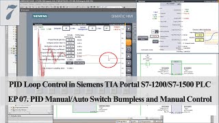 PID17  Siemens PID07  TIA Portal PID ManualAuto Switch Bumpless and Manual Control [upl. by Dat]