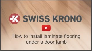 How to install laminate flooring under a door jamb [upl. by Bal231]