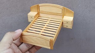 Como Hacer Una Cama Con Palitos De Helado  Cama Miniatura De Madera [upl. by Malvin786]