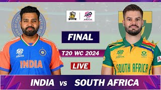 ICC T20 WORLD CUP 2024  INDIA vs SOUTH AFRICA FINAL LIVE COMMENTARY IND vs SA LIVE [upl. by Lihp]