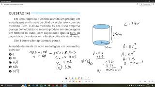 Questão 149 embalagens  ENEM 2024  Caderno Azul [upl. by Ayhdiv560]