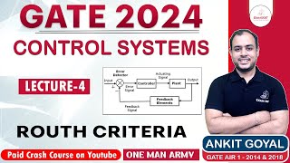 Routh Criteria  Control System  Paid Crash Course  GATE 2024  Ankit Goyal  One Man Army [upl. by Hagan]