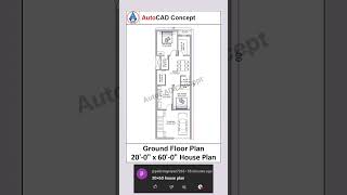 20x60 Simple House Plans  20 by 60 House Plan  2bhk House Plan  1200 sqft house plan home 2d [upl. by Anelad756]