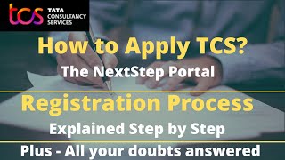 TCS NQT 20222023  REGISTRATION PROCESS STEP BY STEP NEXTSTEP PORTALREGISTER NOW [upl. by Kingsbury]