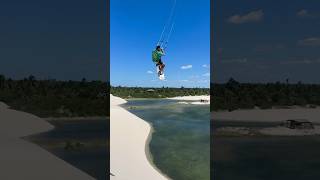 Huge Kitesurfing Jump off a massive Dune 🤯😱 [upl. by Elocon922]