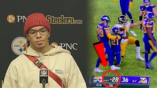 Chase Claypool Addresses His Premature Celebration On Thursday Night Football [upl. by Aikem]