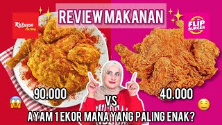 TASYI MUKBANG  REVIEW MAKANAN VIRAL  AYAM RICHEESE VS FLIP BURGER  mana yang lebih enak ya [upl. by Klingel]