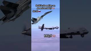 Su35 in chased an american MQ9 russia su35 mq9 airforce [upl. by Hsina]