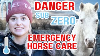 EMERGENCY WINTER HORSE CARE  This Esme [upl. by Teleya]