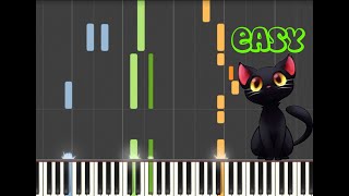 VOLEVO UN GATTO NERO  ZECCHINO DORO  EASY PIANO TUTORIAL  IL PIANO SUL TUBO [upl. by Swehttam]