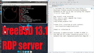 FreeBSD RDP server tutorial for beginners  February 2023  fb35c394 [upl. by Eiramanel]