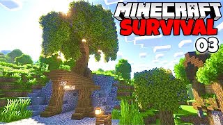 Harika Manzaralı Maden Ocağı ve Muazzam Ağaç🔥  Minecraft 120 Survival 3 [upl. by Adnwahsor]