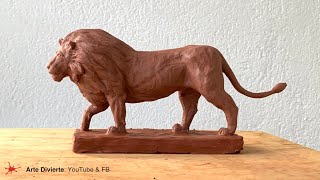 CÓMO ESCULPIR UN LEÓN REALISTA  En plastilina [upl. by Olemrac]