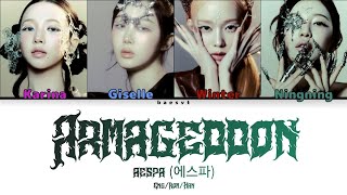 aespa 에스파  Armageddon  Color Coded Lyrics [upl. by Aelaza]