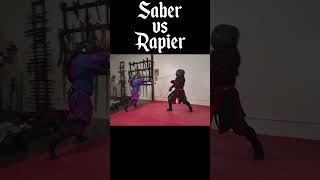 Saber vs Rapier sword HEMA martialarts [upl. by Auqinom810]