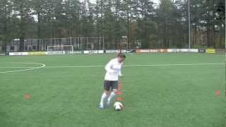 Performance training Dribbelen kappen binnenkant voet buitenkant voet links [upl. by Mateo]