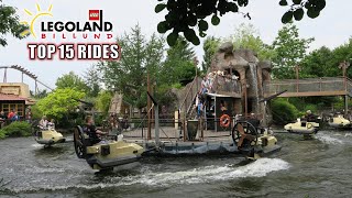 Top 15 Rides at Legoland Billund [upl. by Aleka]