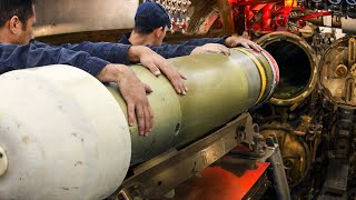 US Navy Nuclear Submarine Firing Powerful Torpedoes Deep Underwater [upl. by Denoting]