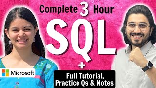 SQL  Complete Course in 3 Hours  SQL One Shot using MySQL [upl. by Raeann280]