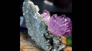 Amethyst Scepters on Matrix with Dolomite mineral crystal gemstone [upl. by Higinbotham]