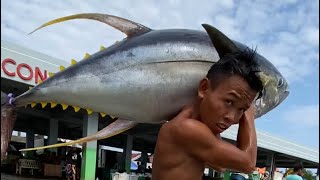 Grabe Jumbo tuna ang huli ng maliit na bangkang ito trending fishing bigtuna [upl. by Cormac857]