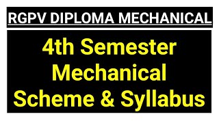 RGPV diploma mechanical 4th sem scheme and syllabus  4th sem syllabus mechanical diploma [upl. by Chara591]