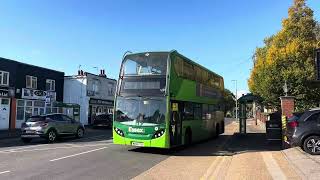 First Basildon ADL Enviro 400 Trident Departs Eastwood Rise for Southend 241024 [upl. by Ellene150]