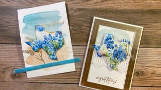 Working on two custom Texas Bluebonnet Cards [upl. by Cheyne]