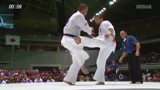 Darmen Sadvokasov RussiaVs Patryk Sypien Poland Power of Gedan Mawashi Geri [upl. by Huntlee317]