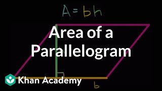 Area of parallelograms intuition  Algebra I  High School Math  Khan Academy [upl. by Dardani]