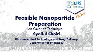 Polymeric Nanoparticle Preparation Ion Gelation Technique [upl. by Allicserp]