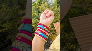 Beautiful customised silk thread bangles handmade bangles silktheradbangles shorts viralvideos [upl. by Ebony104]