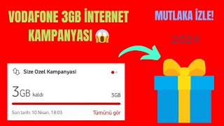 VODAFONE 3GB BEDAVA İNTERNET KAMPANYASI 2024  VODAFONE İNTERNET KAZAN MUTLAKA İZLE [upl. by Meras]