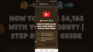 How To Make 4163 With Your Hobby  Step By Step Guide  Memefi Video Task Code [upl. by Culhert]