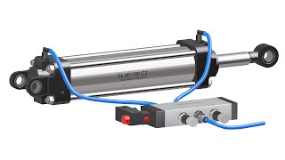 Pneumatic Cylinder Working explained Animation [upl. by Eerok]