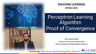 Perceptron Learning Algorithm – Proof of Convergence Week 0903 [upl. by Amend]