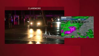 Tornado damages Claremore in Oklahoma [upl. by Nightingale]