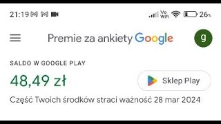 Jak zarobić z quotPremie za ankiety Googlequot [upl. by Eniawed663]