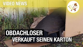 Obdachloser verkauft Karton in Münchner Innenstadt für 230000 Euro [upl. by Algie247]