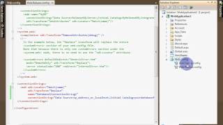 UsingWebConfigurationTransformationforDatabaseConnectionStringinASPNETavi [upl. by Arbma884]