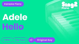 Adele  Hello Piano Karaoke [upl. by Bryce121]