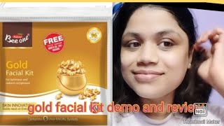 facial at 🏡 homeBee one gold facial kiteasy stepskin careglowing skin at home [upl. by Nner3]