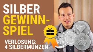 Silber GEWINNSPIEL  Verlosung von 4 SILBERMÜNZEN unter Abonnenten BEENDET [upl. by Prader]