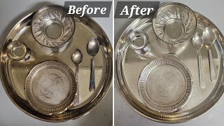 How to cleanpolishshine silver utensils using Aluminium Foil Kitchen Hacks Easy DIY diwali diy [upl. by Krawczyk]