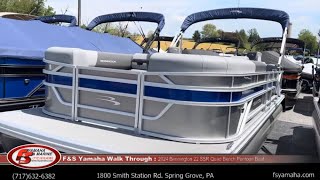 2024 Bennington 22 SSR Quad bench Pontoon Boat F amp S Yamaha Hanover PA [upl. by Harahs501]