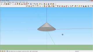 Tutoriel Sketchup vidéo 5 Modélisation dun cône de révolution [upl. by Noramac294]