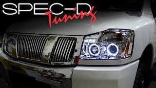 SPECDTUNING INSTALLATION VIDEO 2004  2007 NISSAN TITAN PROJECTOR HEADLIGHTS [upl. by Nehte]