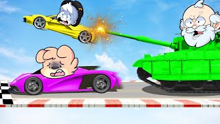 ¡NADIE se SALVA del SUPER TANQUE en GTA 5 🚗💥😂EPICO CARA vs CARA con PANCRACIO y PERMON [upl. by Ycnay]