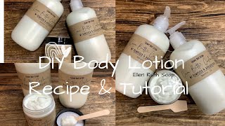 DIY 🎁 Simple amp Easy Body Lotion Recipe  How to Calculate Fragrance Oil Load  Ellen Ruth Soap [upl. by Lexie]