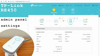 TPLink RE450 WiFi Extender • Admin panel login and settings overview [upl. by Gonzalez]